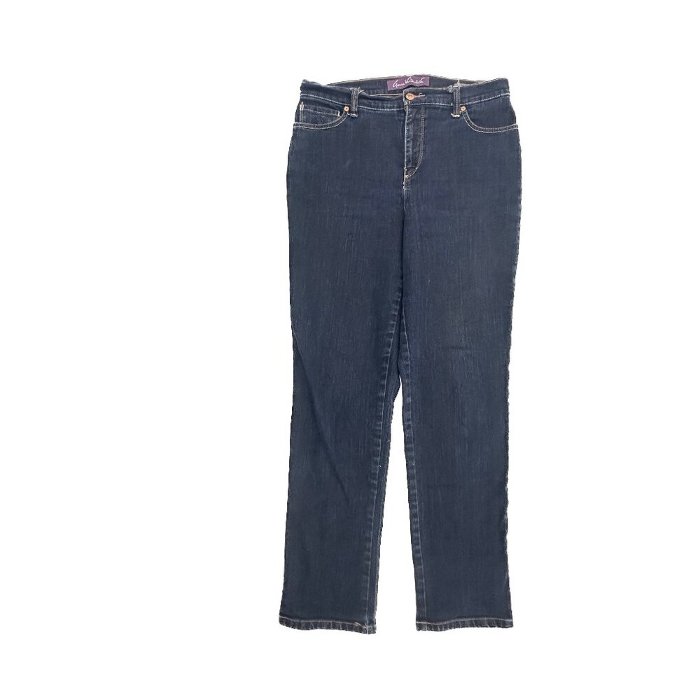 Gloria Vanderbilt Amanda Straight Leg‎ Women's size 8 Dark BLue Denim Jeans